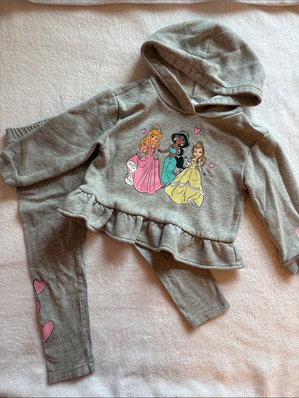 GAP 3T 2pc Hoodie & Legging Set with Princesses